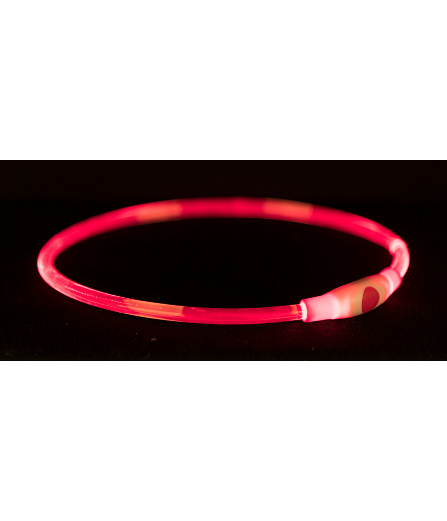 Obroża psa świecąca czerwona LED Trixie 40 cm S-M