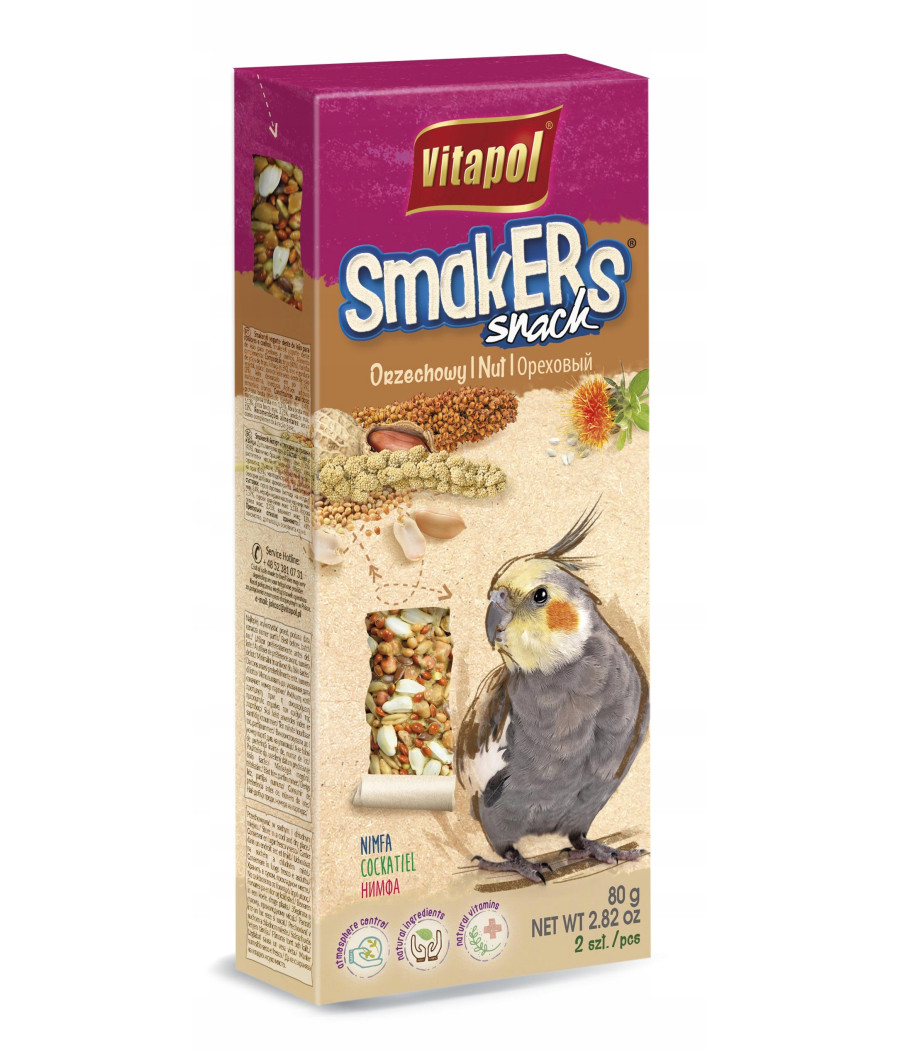 Vitapol Smakers kolba dla nimfy - orzechowy 90g 2 szt.
