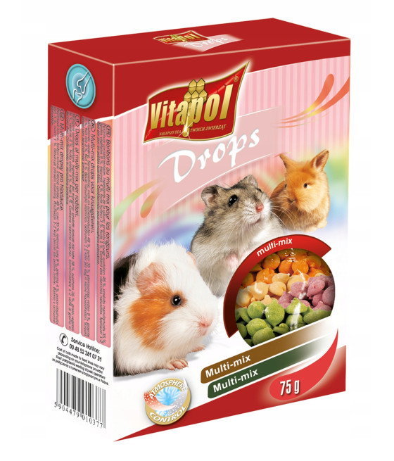 VITAPOL DROPSY DLA GRYZONI 75g