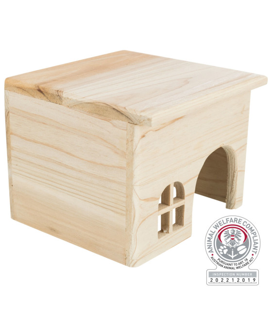 Trixie Domek sosnowy dla gryzoni myszy 15×12×15cm