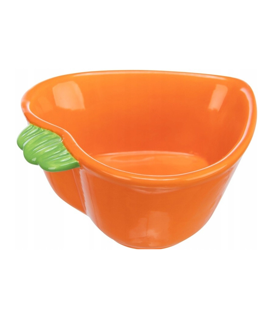 Trixie Miska ceramiczna dla gryzoni w kształcie marchewki 180ml Trixie Miska ceramiczna dla gryzoni w kształcie marchewki 180ml