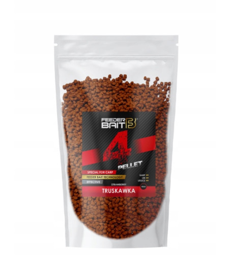 Feeder Bait Pellet Truskawka 4mm 800g