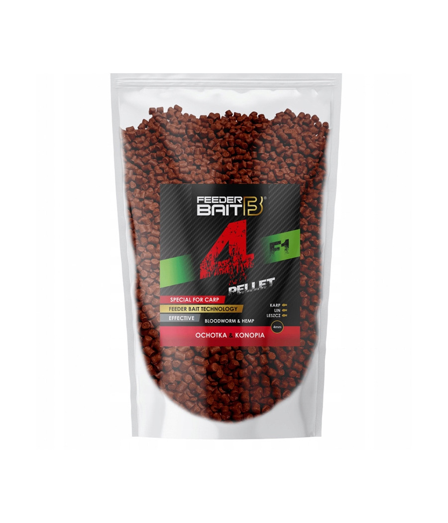 Feeder Bait Pellet Truskawka 4mm 800g