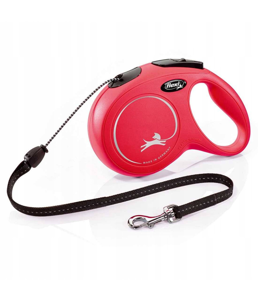 FLEXI Smycz Automatyczna New Classic M Linka 5m do 20kg Czerwona