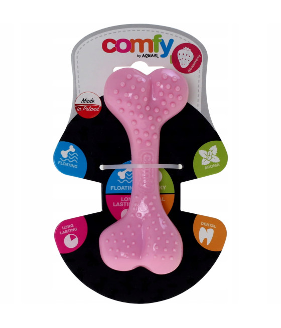 Gryzak dla psa Comfy Dental Bone Strawberry 12,5 cm