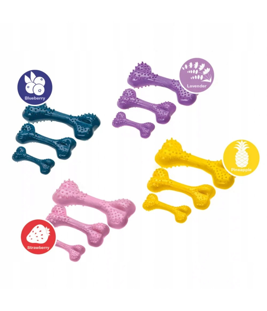 Gryzak dla psa Comfy Dental Bone Strawberry 12,5 cm