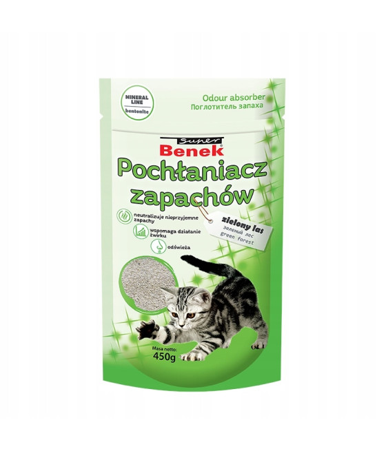Granulat Super Benek Pochłaniacz zapachów - Zielony Las 450 ml