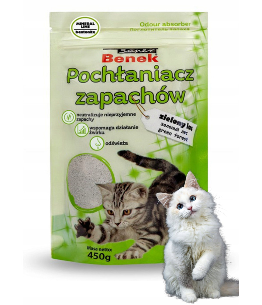 Granulat Super Benek Pochłaniacz zapachów - Zielony Las 450 ml