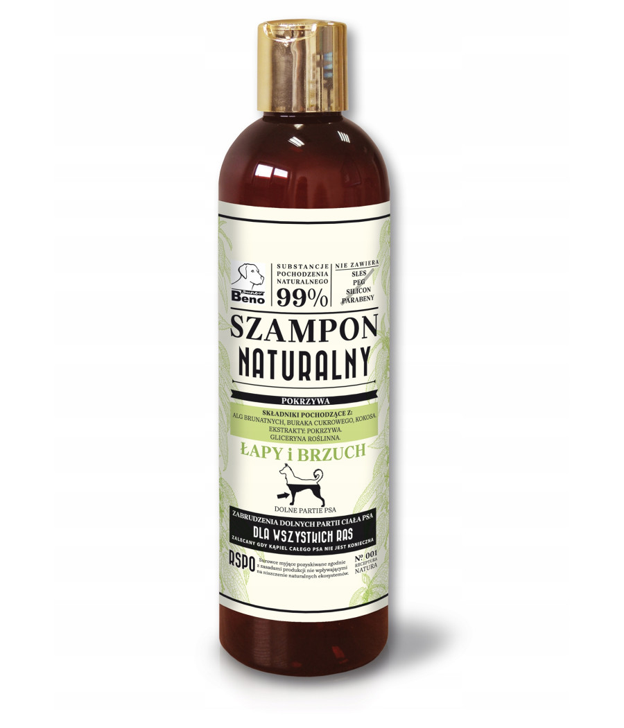 SUPER BENO Szampon Naturalny Łapy i Brzuch dla psa 300ml