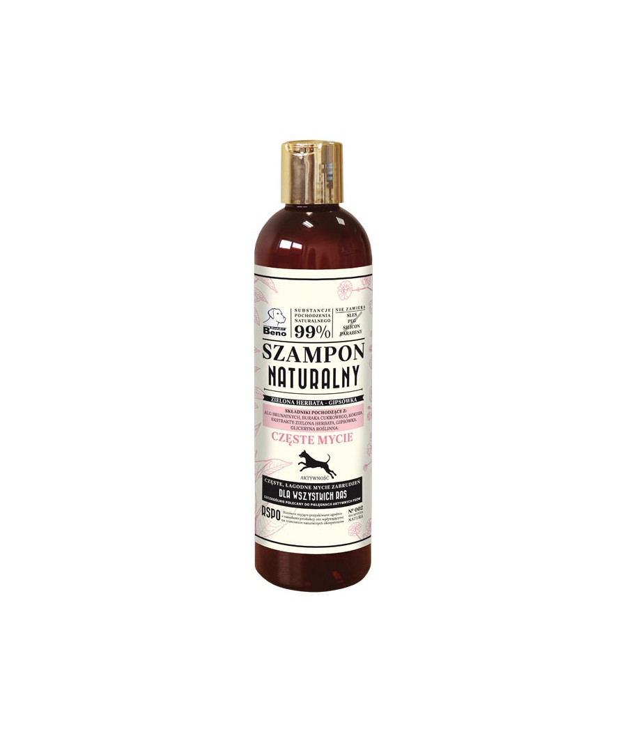 SUPER BENO Szampon Naturalny Częste Mycie dla psa 300ml SUPER BENO Szampon Naturalny Częste Mycie dla psa 300ml
