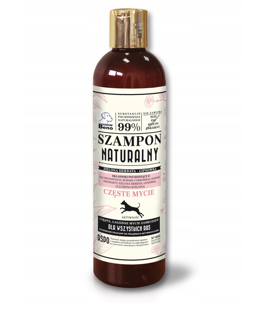 SUPER BENO Szampon Naturalny Częste Mycie dla psa 300ml