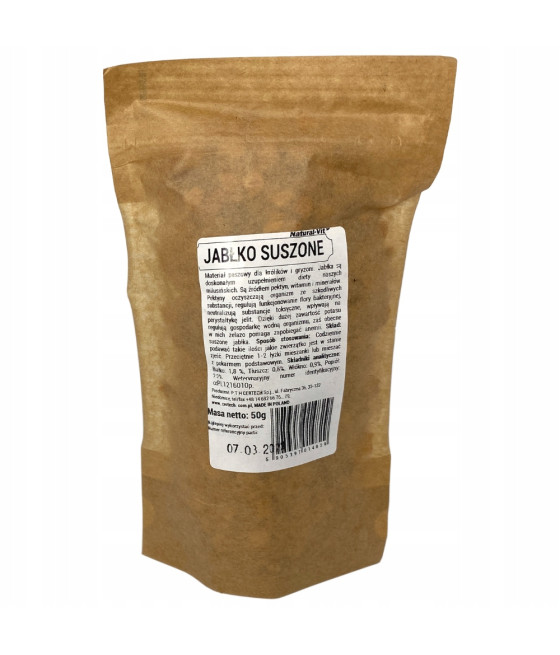 Natural-Vit Przekąska dla Gryzonia Jabłka suszone 50g