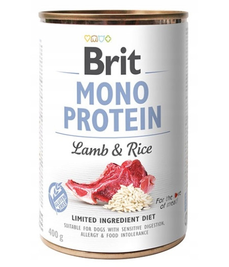 Monoproteinowa karma dla psów z alergią pokarmową Brit 70% JAGNIĘCINA 400g
