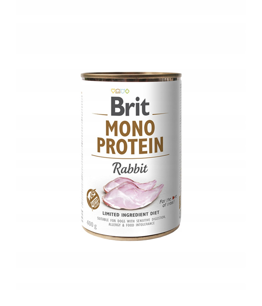 BRIT MONO PROTEIN RABBITmokra karma dla psa 400g BEZGLUTENOWA
