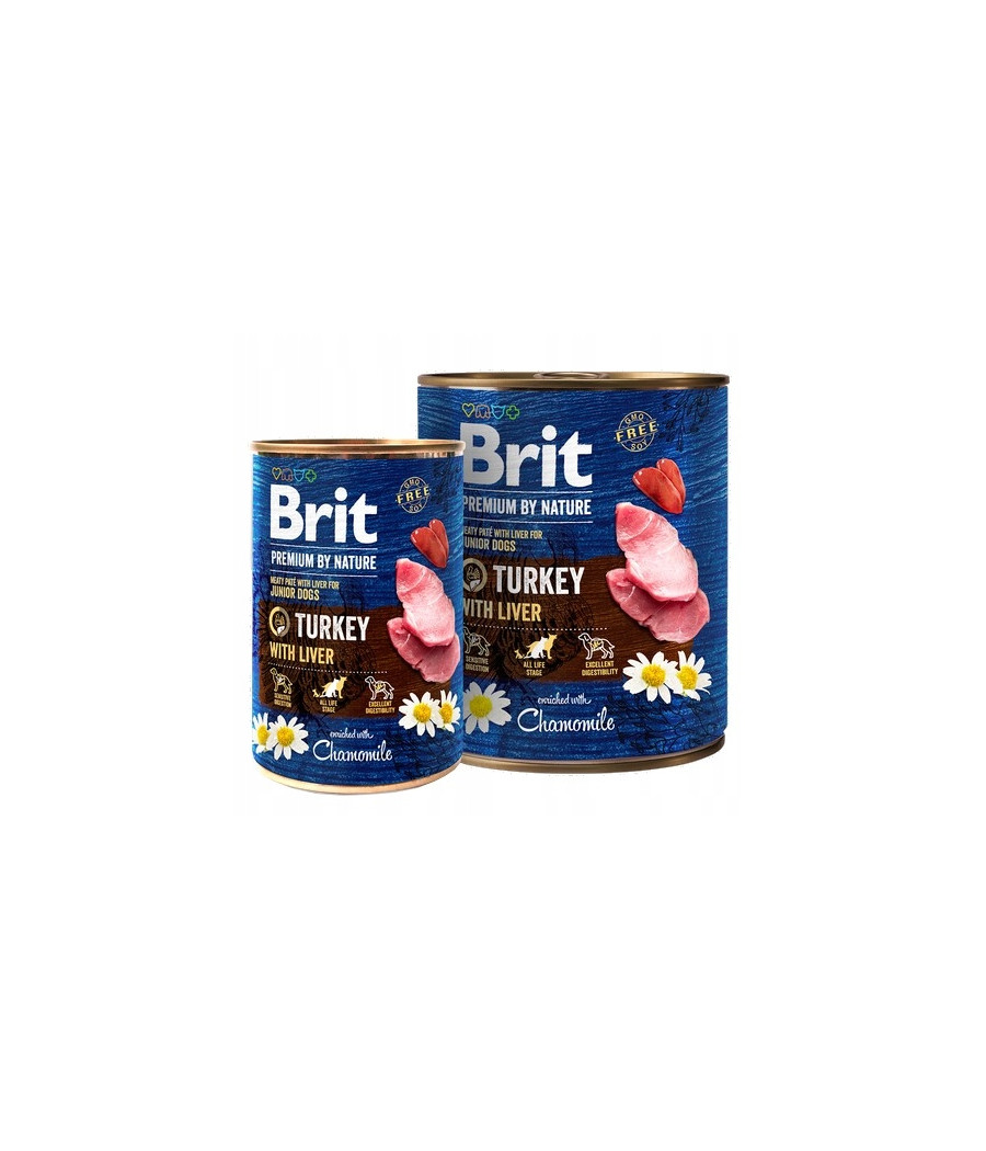Brit Premium Karma Mokra dla Psów Junior Indyk z Wątróbką 400g