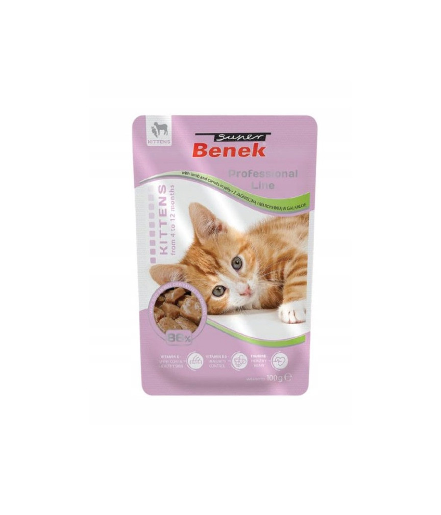 Super Benek karma młode koty jagnięcina 100 g saszetka Super Benek karma młode koty jagnięcina 100 g saszetka