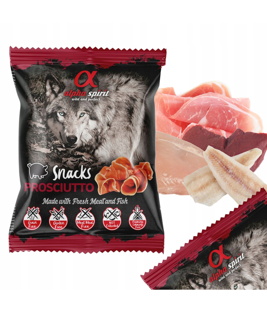Przysmak w kostkach Alpha Spirit Prosciutto 50g