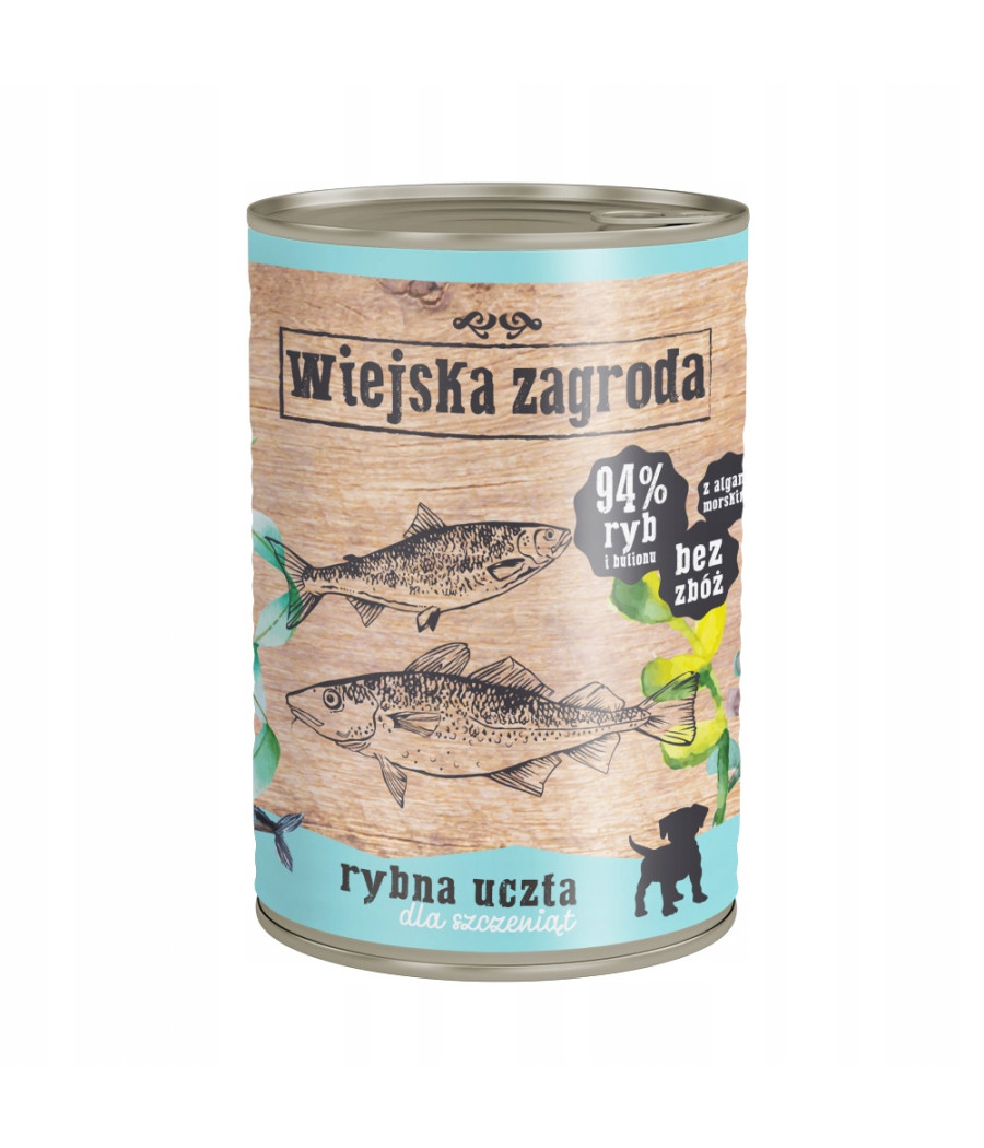 Wiejska Zagroda - Rybna Uczta - 400g - Karma Mokra dla Szczeniąt