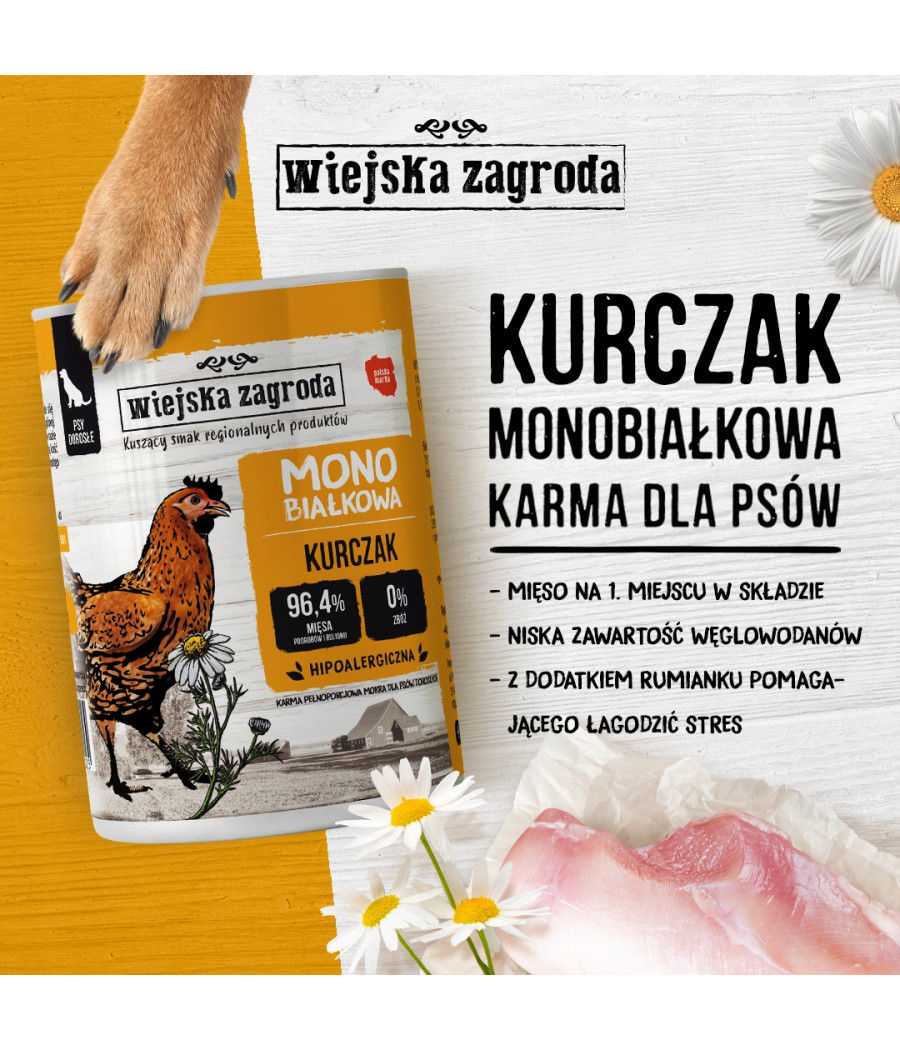 Wiejska Zagroda Kurczak monobiałkowa 400 g