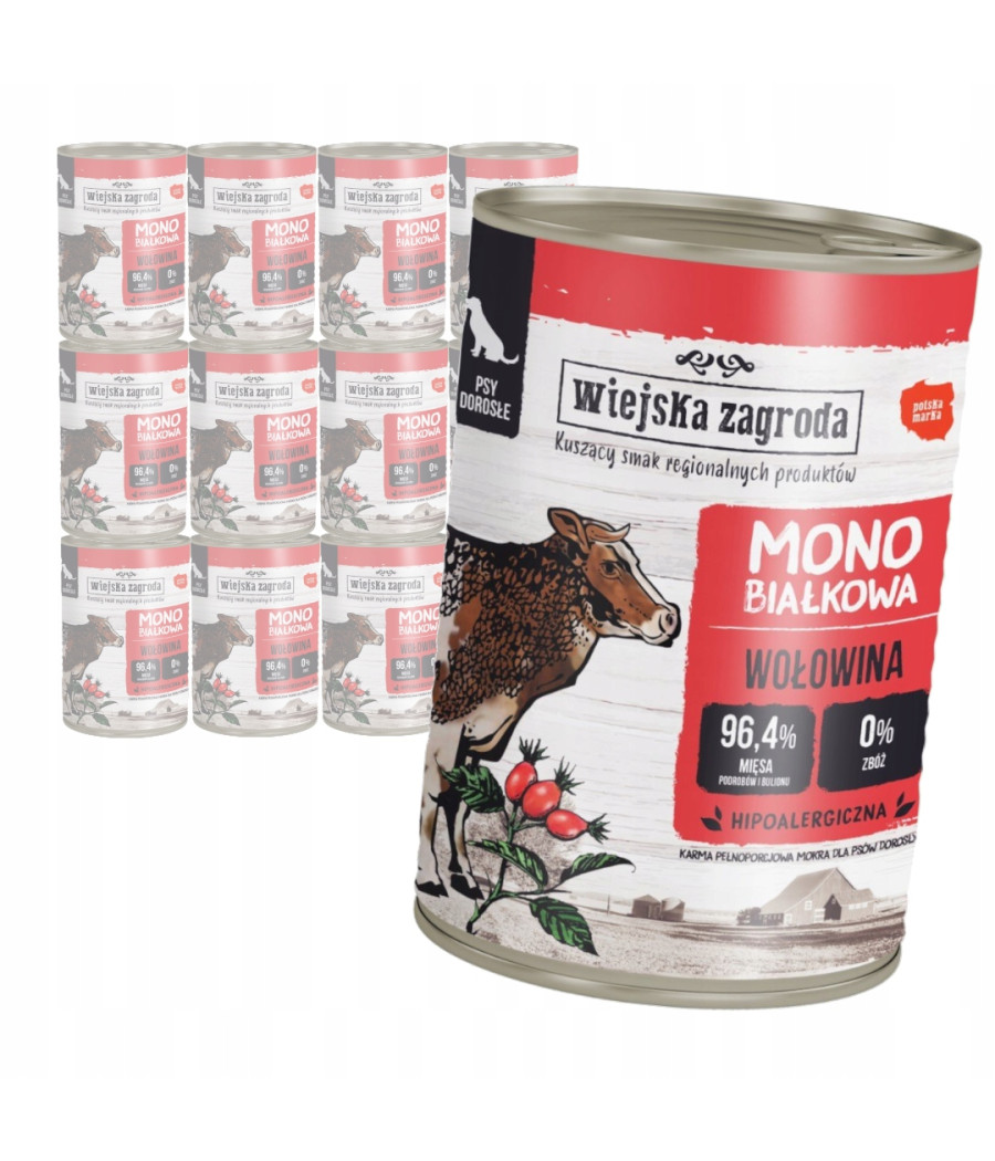 Wiejska Zagroda karma mokra wołowina 0,4 kg