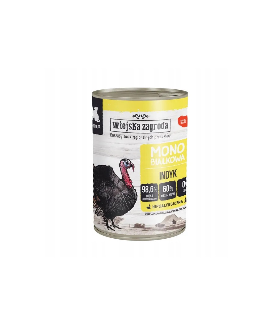 Wiejska Zagroda karma mokra indyk 0,4 kg
