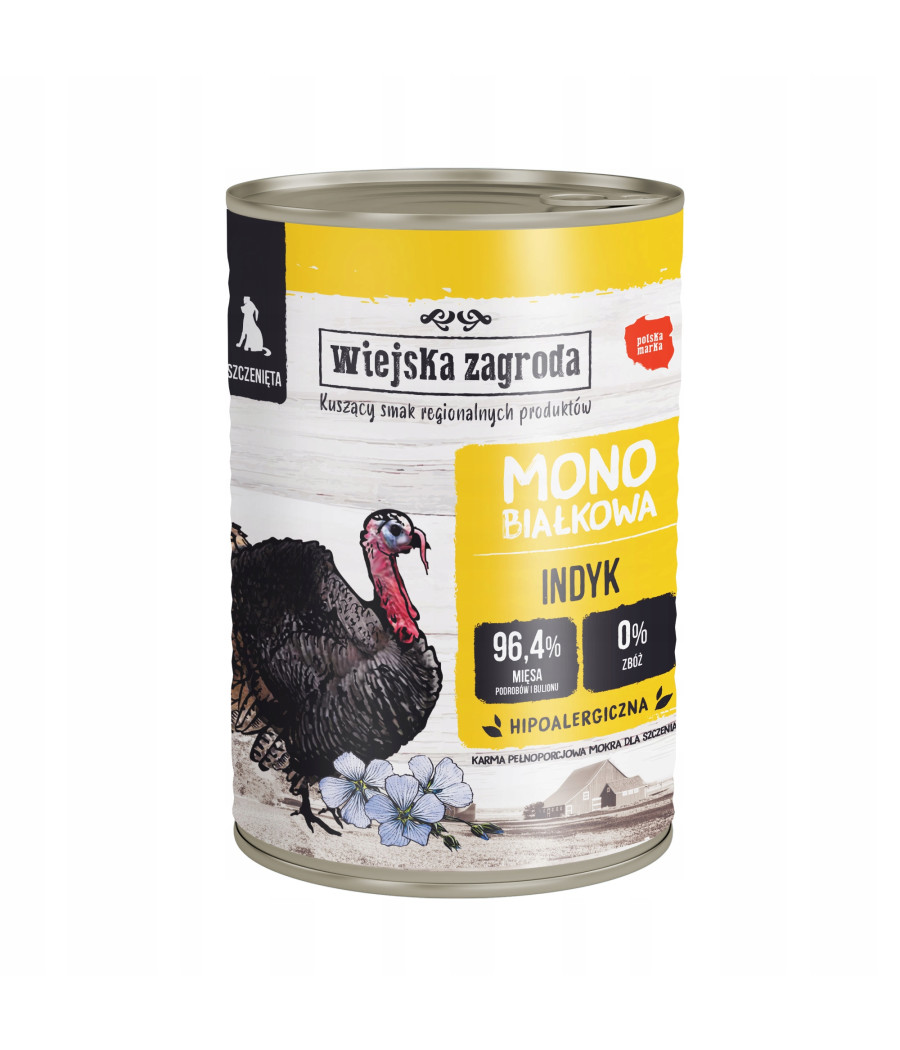 Wiejska Zagroda karma mokra indyk 0,4 kg