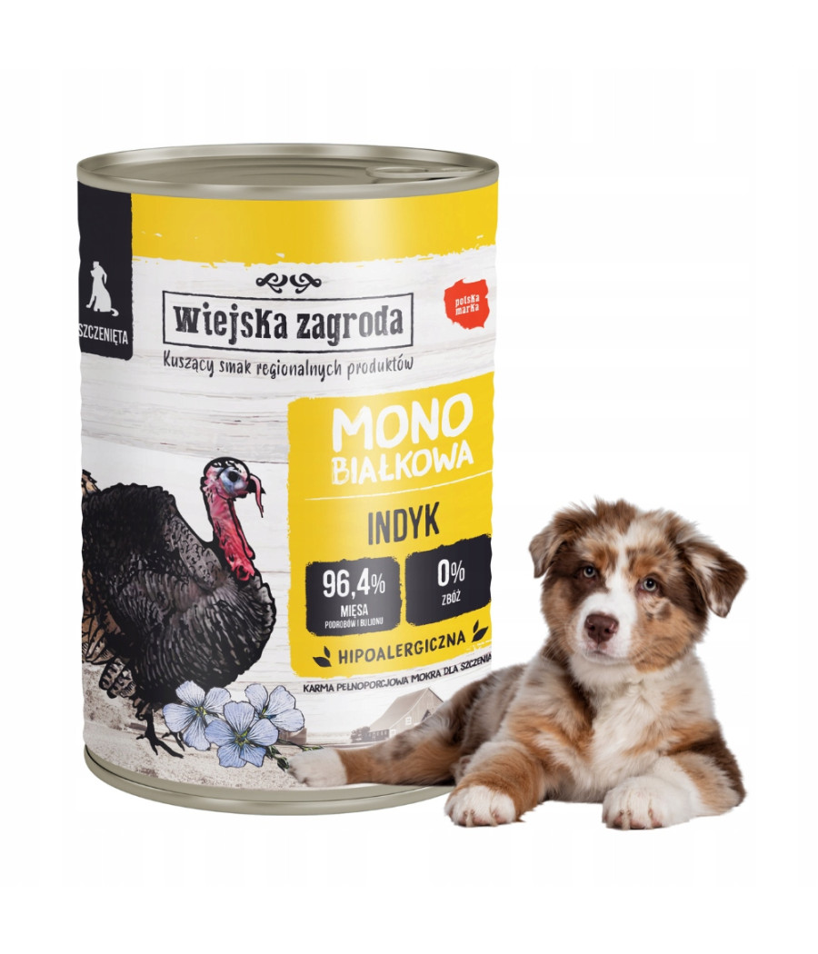 Wiejska Zagroda karma mokra indyk 0,4 kg