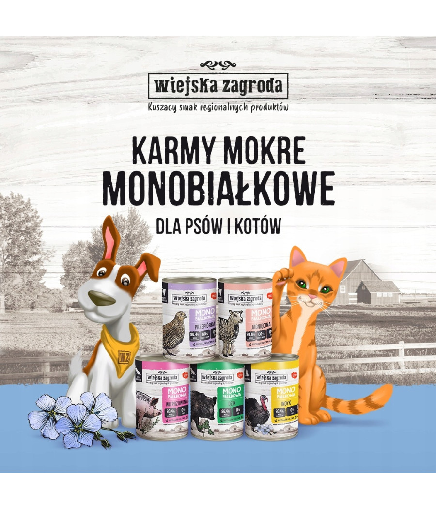 Wiejska Zagroda karma mokra dziczyzna 0,4 kg