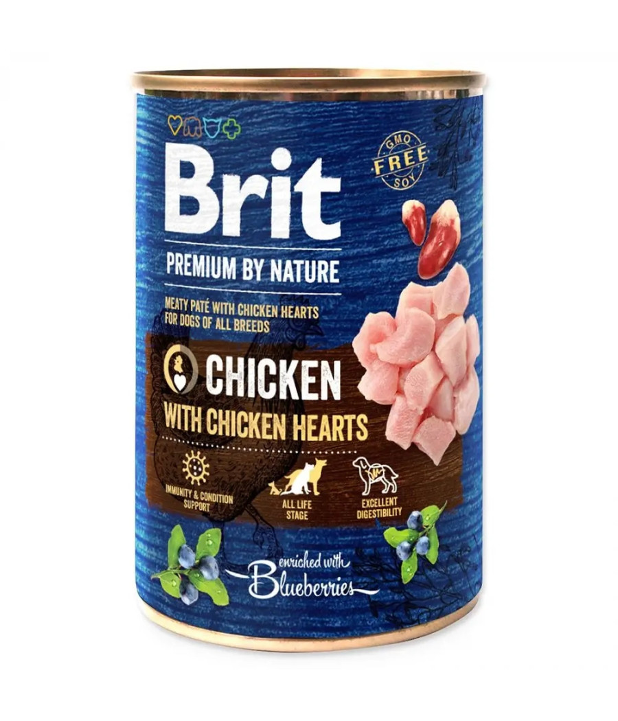 Brit Premium by Nature Adult Mokra Karma Dla Psa Kurczak Z Sercami 400g