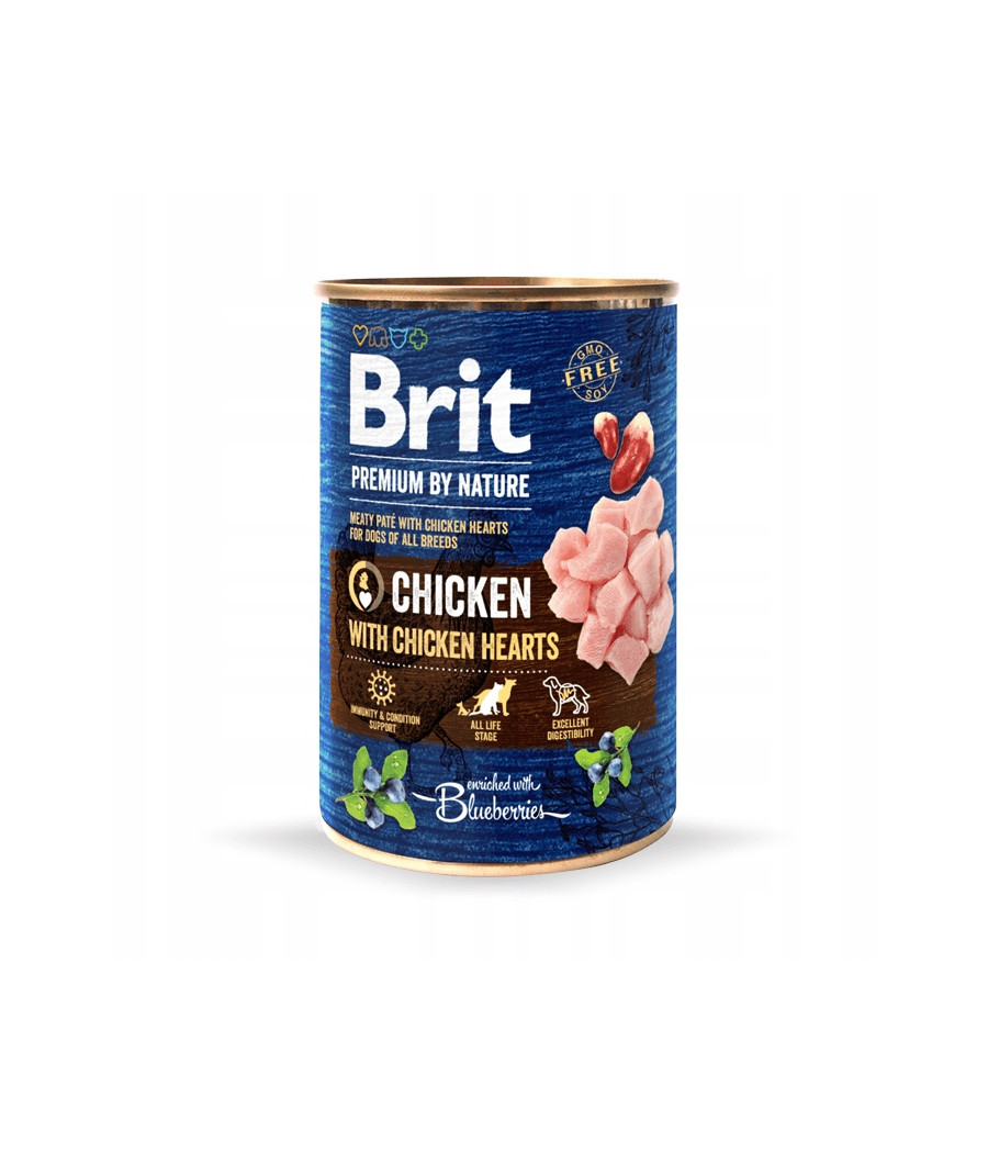 Brit Premium by Nature Adult Mokra Karma Dla Psa Kurczak Z Sercami 400g