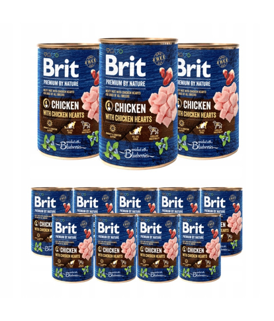 Brit Premium by Nature Adult Mokra Karma Dla Psa Kurczak Z Sercami 400g