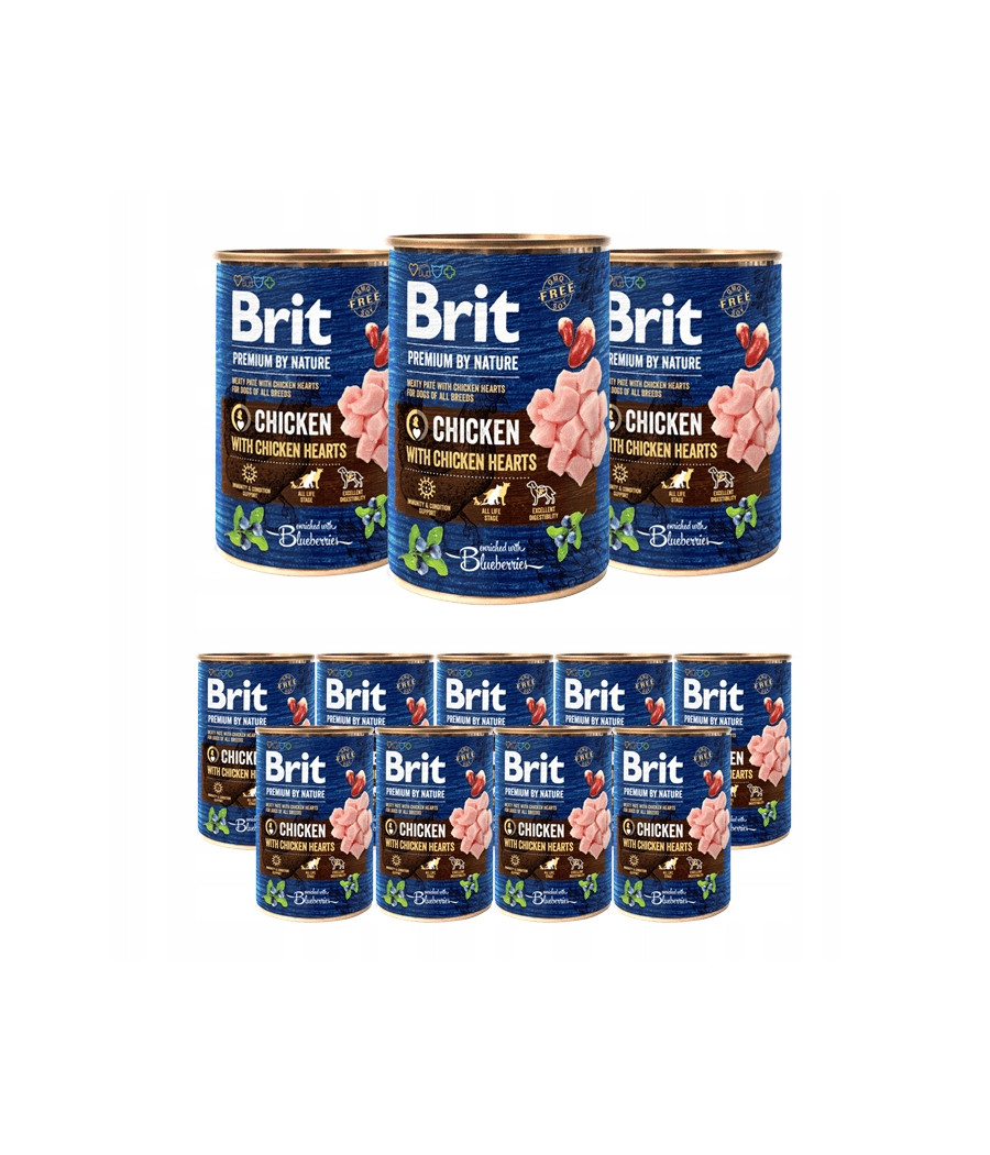 Brit Premium by Nature Adult Mokra Karma Dla Psa Kurczak Z Sercami 400g