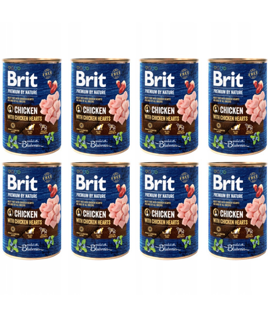 Brit Premium by Nature Adult Mokra Karma Dla Psa Kurczak Z Sercami 400g