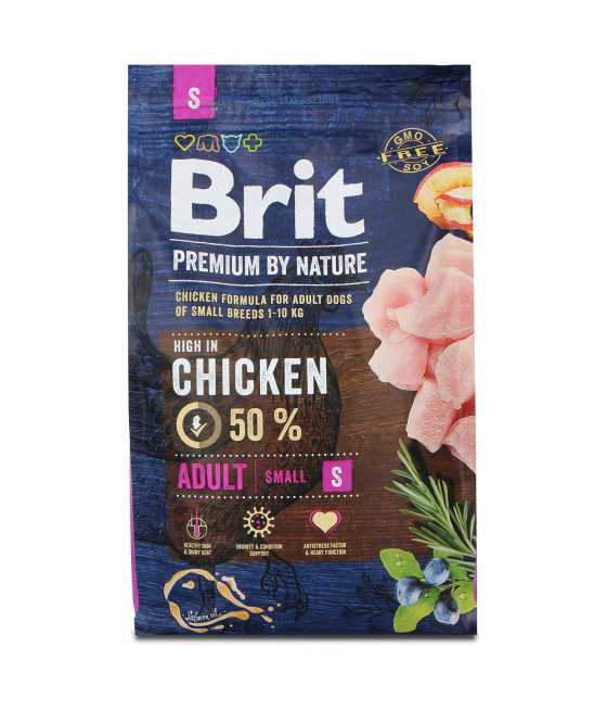 BRIT Premium By Nature Adult Small S Chicken 3 kg