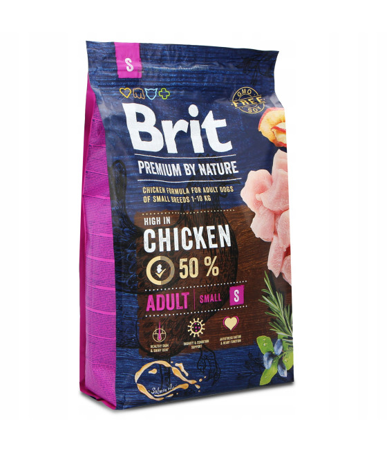 BRIT Premium By Nature Adult Small S Chicken 3 kg