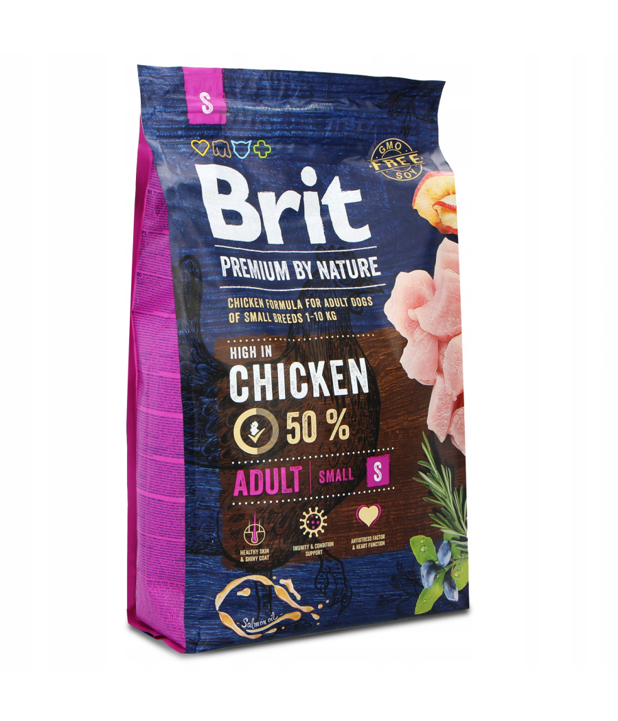 BRIT Premium By Nature Adult Small S Chicken 3 kg