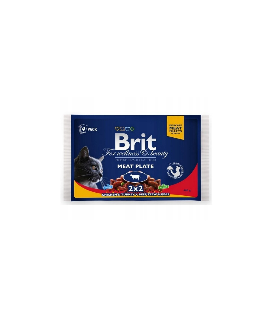 Brit Premium Cat Pouchs Mix Smaków Mokra Karma dla Kota 4x100g