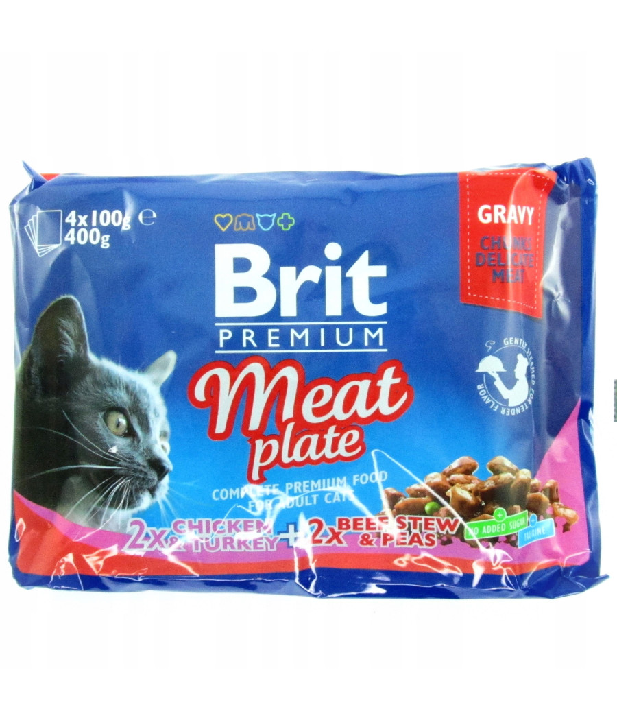 Brit Premium Cat Pouchs Mix Smaków Mokra Karma dla Kota 4x100g