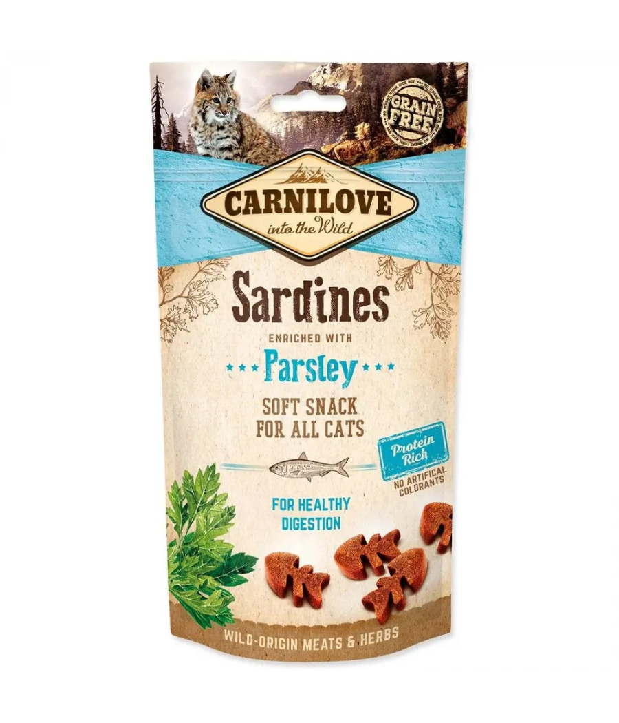 CARNILOVE CAT SARDINE ENRICHED PARSLEY PRZYSMAK SMACZEK KOTA SARDYNKA 50g CARNILOVE CAT SARDINE ENRICHED PARSLEY PRZYSMAK SMACZEK KOTA SARDYNKA 50g