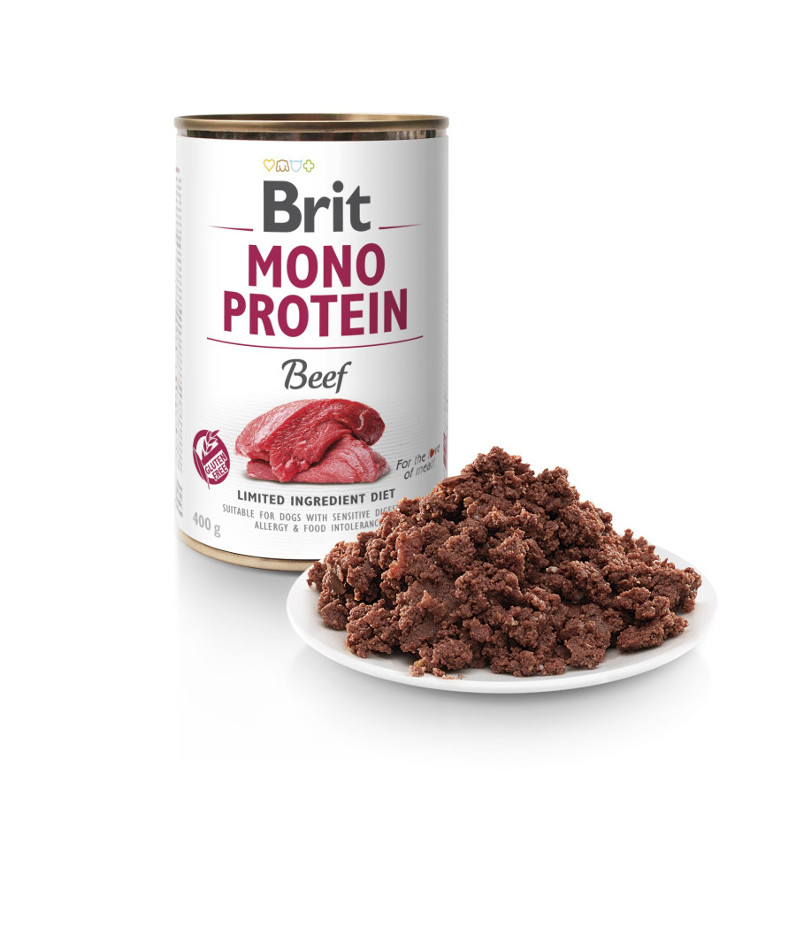 BRIT MONO PROTEIN BEEF PUSZKA DLA PSA Z WOŁOWINĄ 400G