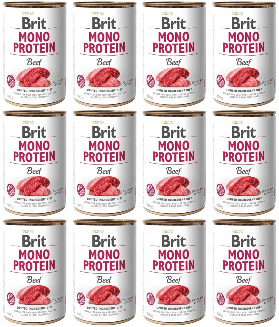 BRIT MONO PROTEIN BEEF PUSZKA DLA PSA Z WOŁOWINĄ 400G