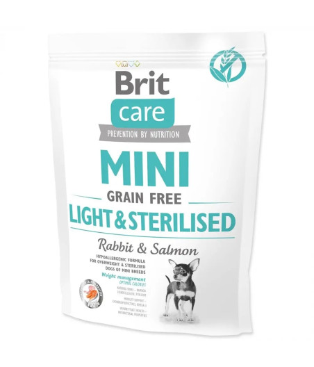 BRIT CARE MINI GRAIN FREE LIGHT / STERILISED 400g