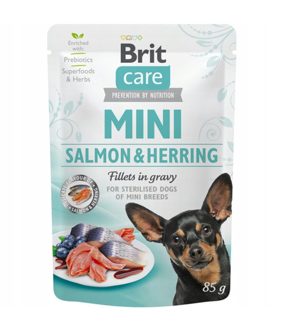 BRIT CARE Mini Salmon Herring Sterilised 85g łosoś