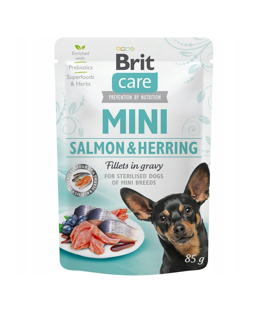 BRIT CARE Mini Salmon Herring Sterilised 85g łosoś BRIT CARE Mini Salmon Herring Sterilised 85g łosoś