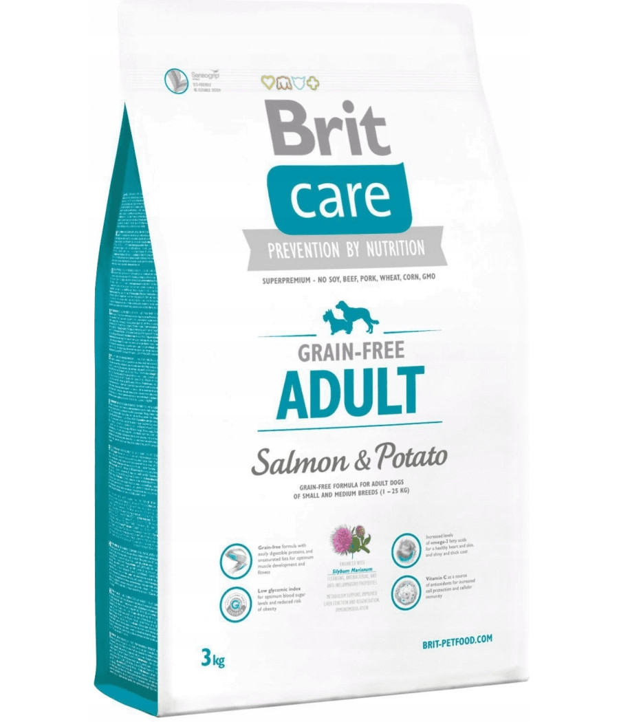BRIT CARE DOG GRAIN-FREE ADULT SALMON 3kg
