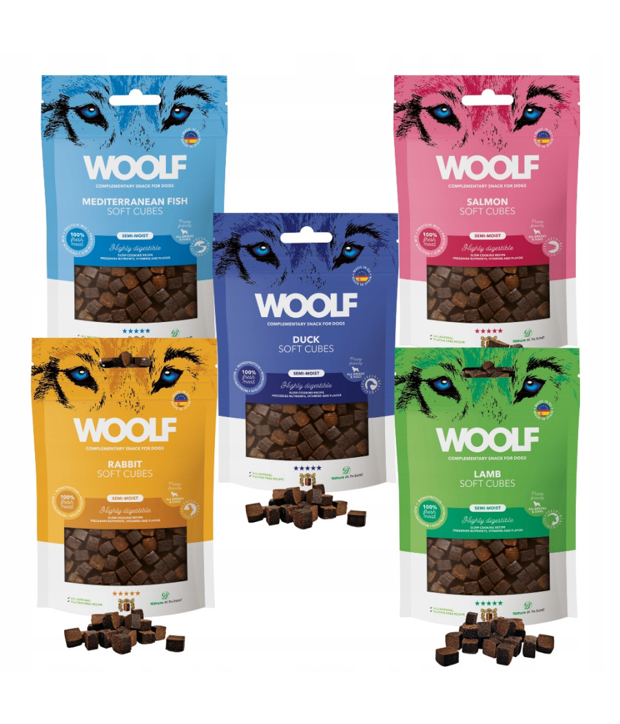 WOOLF Soft Cubes Monoprotein Deer 100g