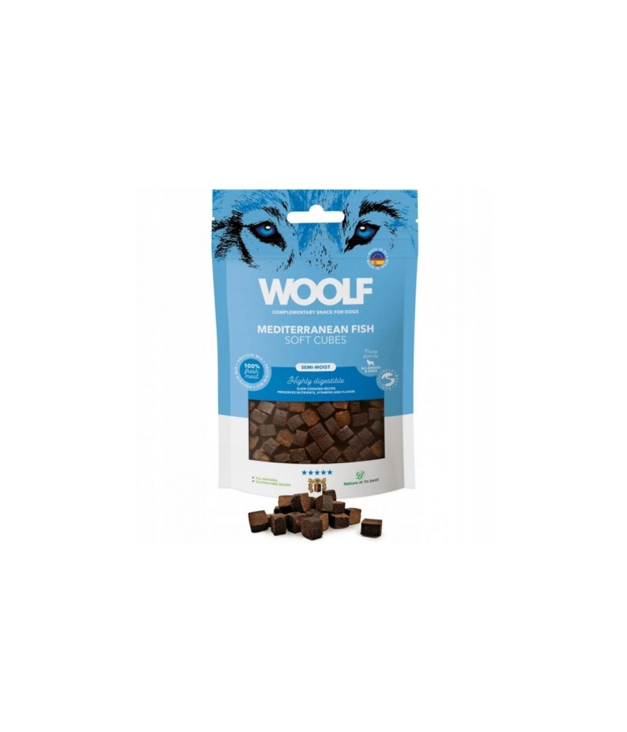 Woolf soft cubes mediteranean fish 100g