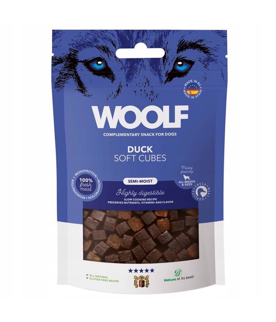 WOOLF Przysmak kosteczki z kaczki dla psa 100g WOOLF Przysmak kosteczki z kaczki dla psa 100g