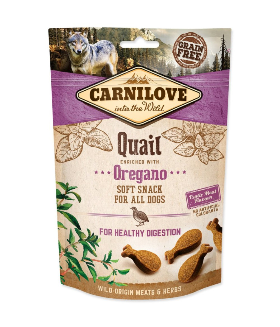 Smakołyki Carnilove przepiórka z oregano 200 g Smakołyki Carnilove przepiórka z oregano 200 g