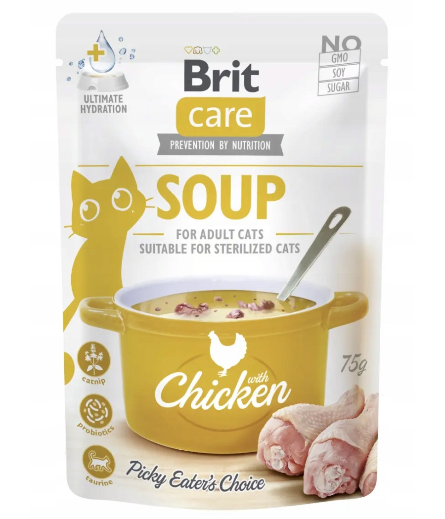 BRIT CARE CAT SOUP CHICKEN ZUPA KARMA NAPÓJ DRINK DLA KOTA KURCZAK 75g